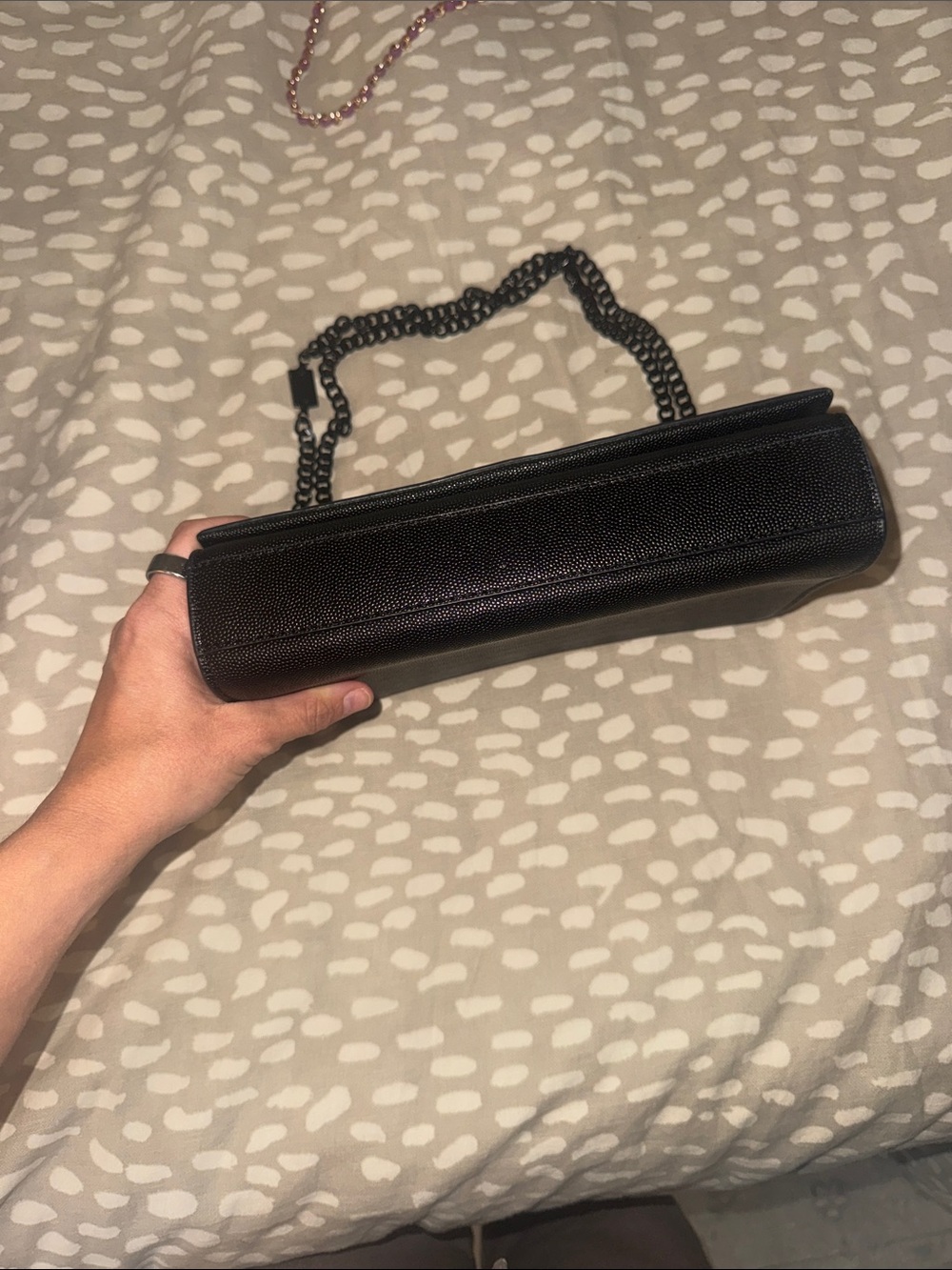Source Unknown Black Chain Crossbody Bag with Logo - Picture 3 of 6